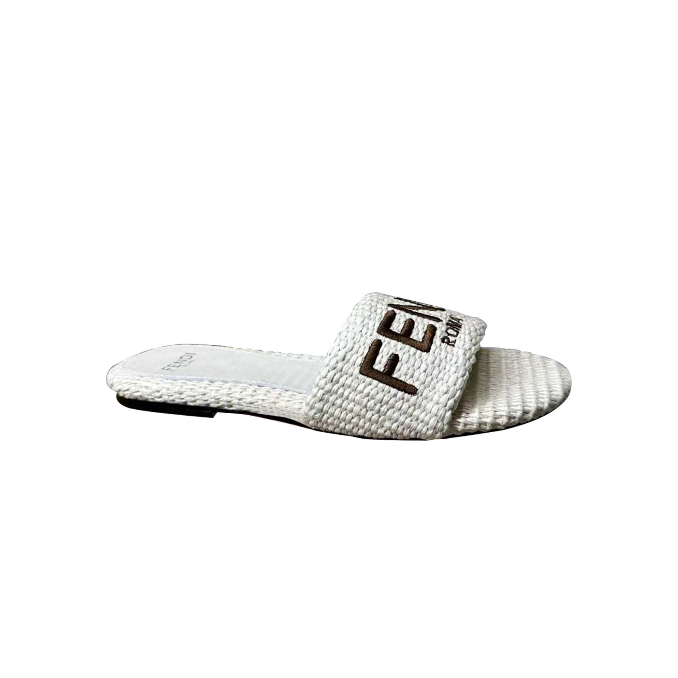 F**di signature natural raffia slides 8r8093aorgf1p8s